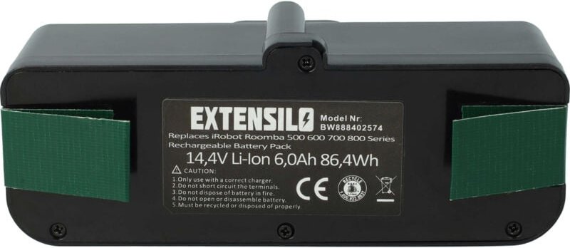 1x Akku kompatibel mit iRobot Roomba 895, 965, 896, 960, 980, 985, Series 800, Series 600 Staubsauger (6000 mAh, 14,4 v,...