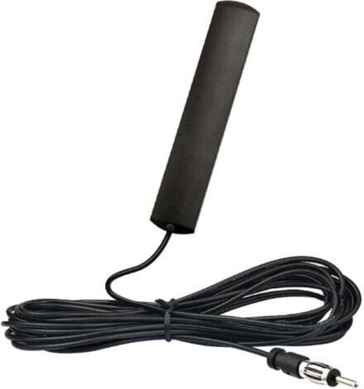 Autoradioantenne mit Klebeadapter für die Windschutzscheibe (DIN-Stecker) und 3 m Kabel, kompatibel mit PKW, LKW, SUV, J...