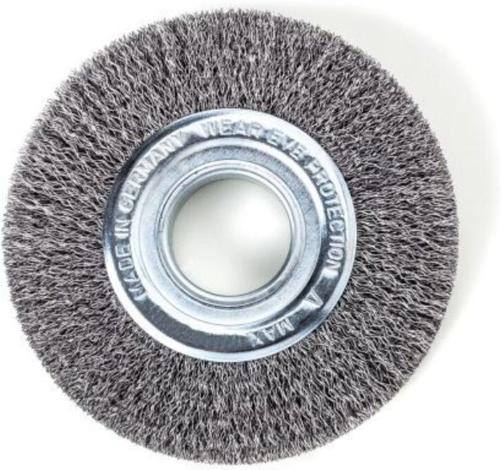 Lessmann - Rundbürste, Durchmesser: 150 x 25 mm, Rohr: 50 mm, Stahldraht, gewellt