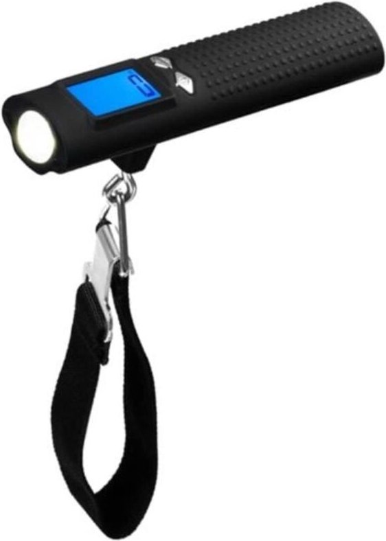 4-in-1 Wiederaufladbare elektronische Gepäckwaage 50 kg (110 lb) mit LCD-Display, Taschenlampe, Tragbare digitale Gepäck...