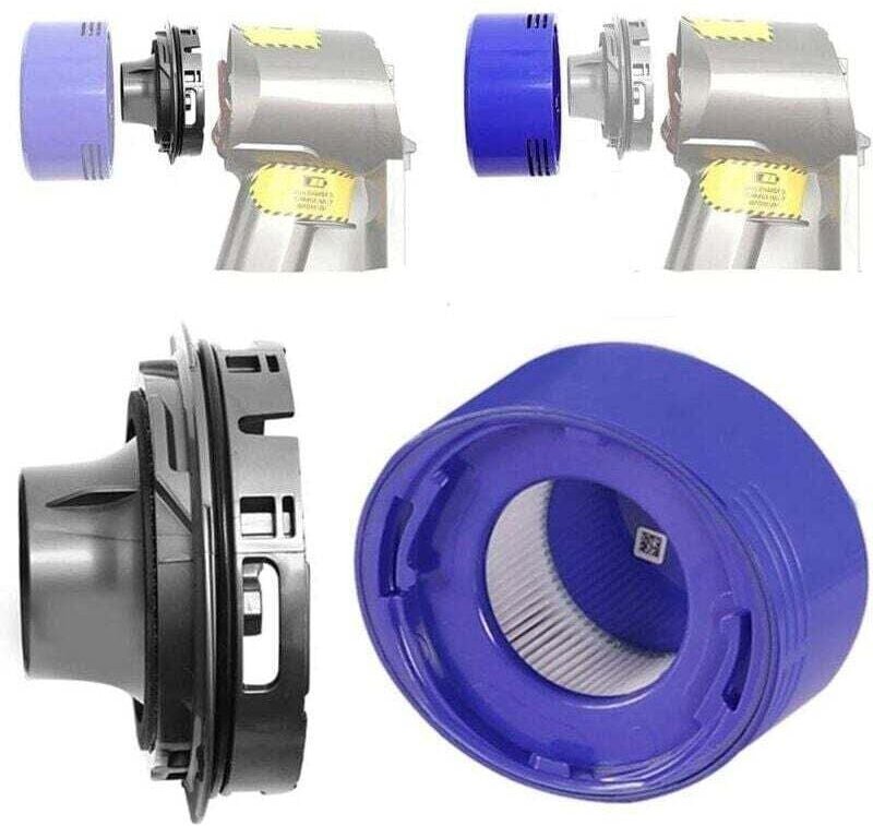 UlisemErsatz-Motorrückabdeckung und hinteres Filterset für Dyson V7 V8 Staubsaugerzubehör