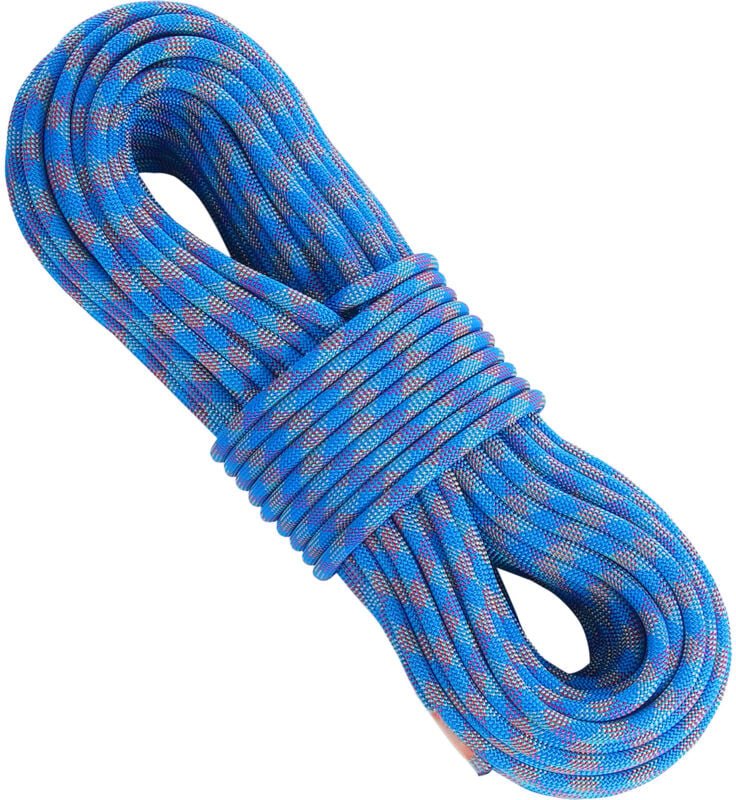 Mophorn - 10,2 mm dynamisches Kletterseil, 70 m (230 Fuß), 25 kN Stärke, dehnbare Faser mit Stahlkarabinerhaken zum Abse...