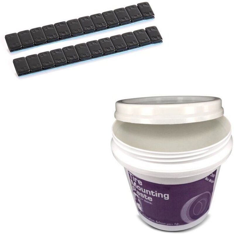 Set: Ausgleichsgewichte 2 Stück 12x5g + Montagemasse 3kg