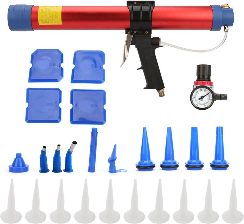 600-ml-Heißklebepistole, pneumatisches Handgerät mit Drehzahlmesser für architektonische Dekorationen