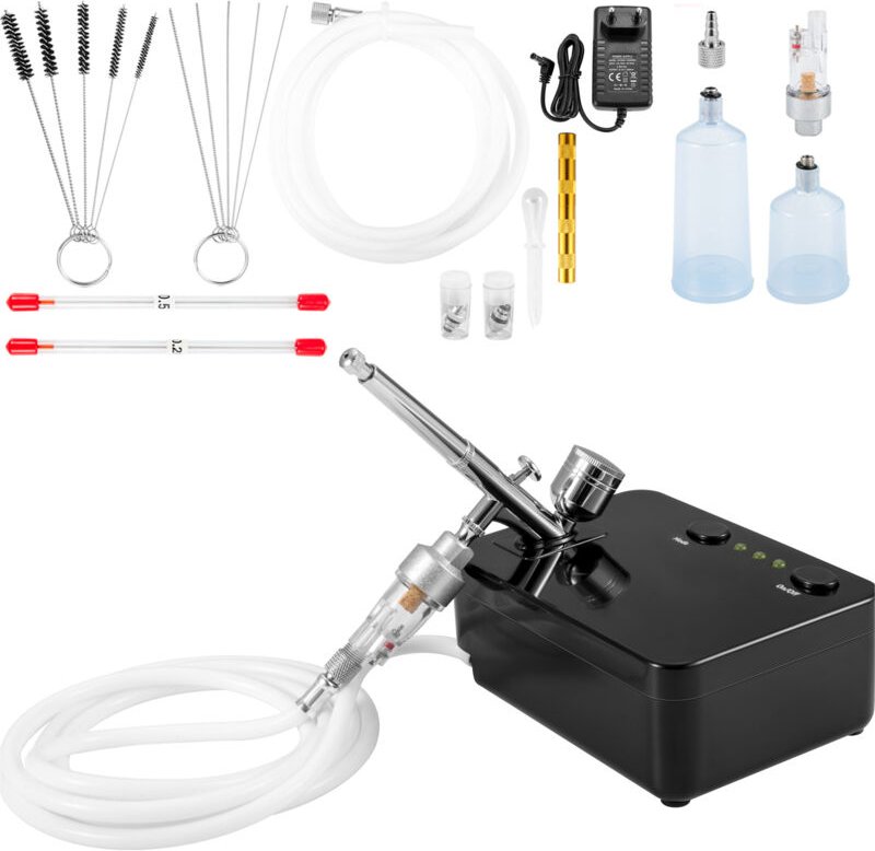 Tragbares Airbrush-Set von mit Kompressor, Dual-Action-Airbrushes mit Schwerkraftzufuhr, Mehrzweck-Set für Kunst, Nägel,...