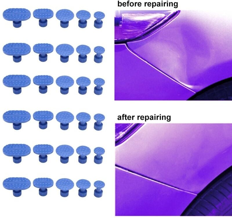 30-teiliges Set zur Beseitigung von Karosseriedellen, lackschadenfreie Ausbeulwerkzeuge, Klebstoffentferner