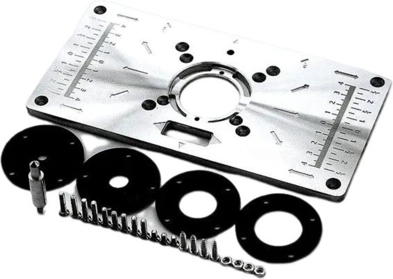 Aluminium-Frästisch-Einsatz, Frästisch-Holzbearbeitungswerkzeuge, Fräser-Riemenring für Werkbank (1 Set)