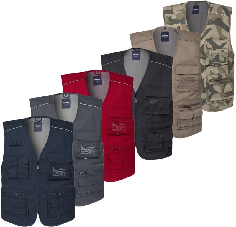 Rossini Florida Arbeitsweste mit mehreren Taschen - S - Blau