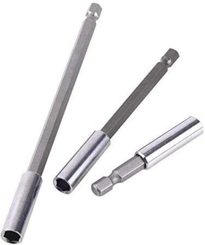 3 Pièces 1/4 Pouce 60 100 150mm Extension Magnétique Porte Embouts Hexagonaux pour Perceuse Tournevis