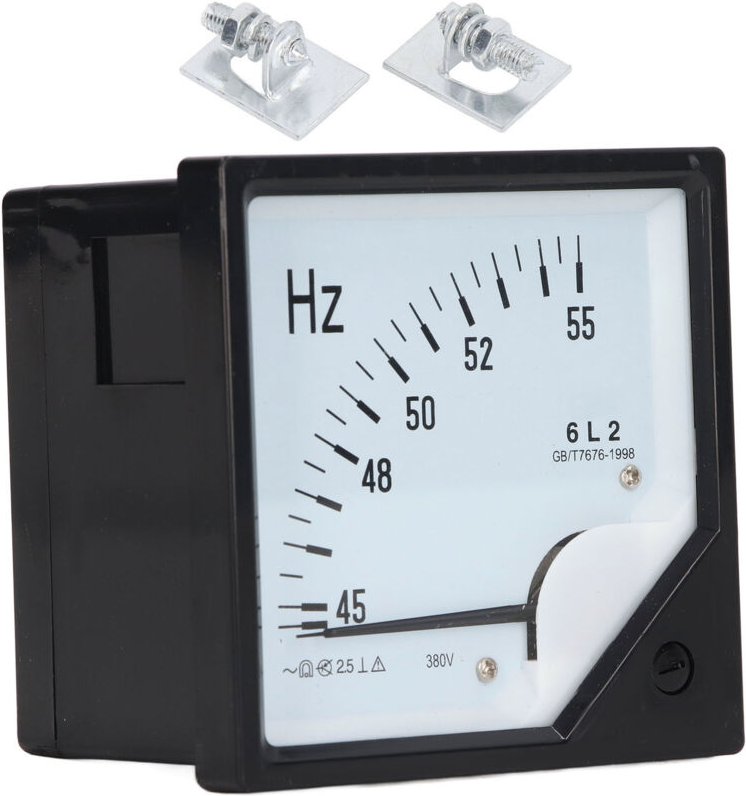 Zeigerfrequenzmesser, gut ablesbare Skalen, ABS-Gehäuse, Messbereich 45-55 Hz, einfache Installation, für Industrieanlag...