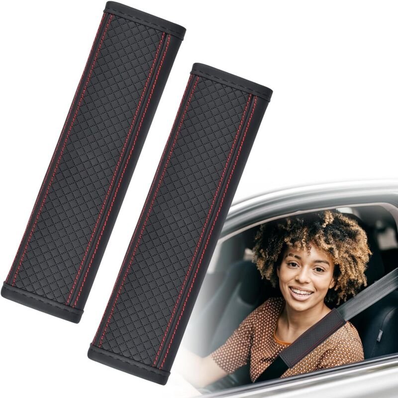 Auto-Sicherheitsgurtschutz, 2-teilige Sicherheitsgurtpolster, waschbar und abnehmbar, weich und bequem, für Kinder und E...