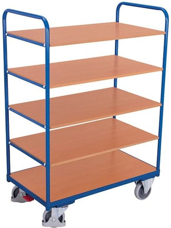 VARIOfit Etagenwagen, hoch mit 5 Ladeflächen 850x500mm