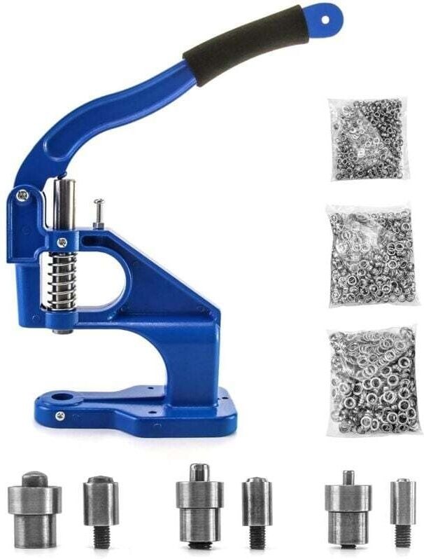 Presse à Oeillets avec 3 Matrices 1500 Rivets pour Cuir et Textile Machine à Poinçonner