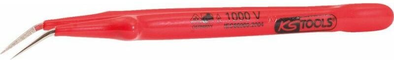 Ks Tools Pinzette mit Schutzisolierung, gebogen, 11,5mm - 117.1623