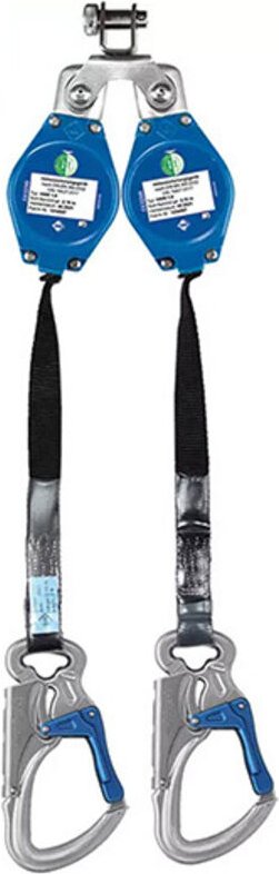 Höhensicherungsgerät mit automatischem Rückzug und doppeltem Gurt 2,80 m - B0IK-A0164