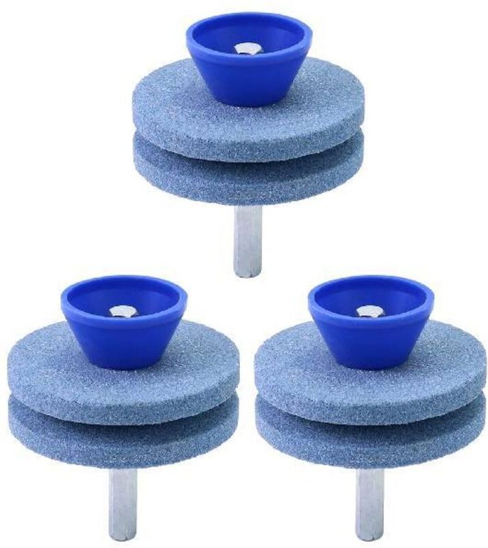 3-teiliger Rasenmähermesserschärfer, Gartengeräteschärfer, kompatibel mit elektrischen und handbetriebenen Bohrmaschinen...