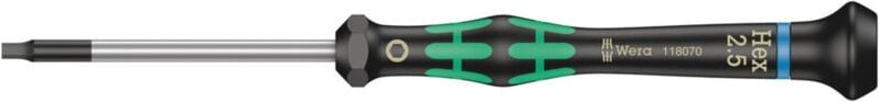 Wera 2054 Elektroniker-Sechskantschraubendreher 2,5 x 60mm - 118070