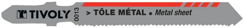 Tivoly • 2 Stichsägeblätter • Gerader Schnitt • Ausgezeichnetes Finish • T-Typ-Aufsatz • Zum Schneiden von Blech