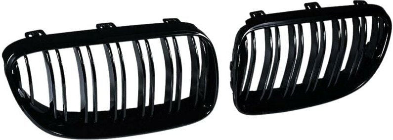 Tlily - 2X Schwarz Hochglanz Vorder Niere KüHlergrill FüR- E92 E93 3-Series 328I 335I Coupe 2011-2013