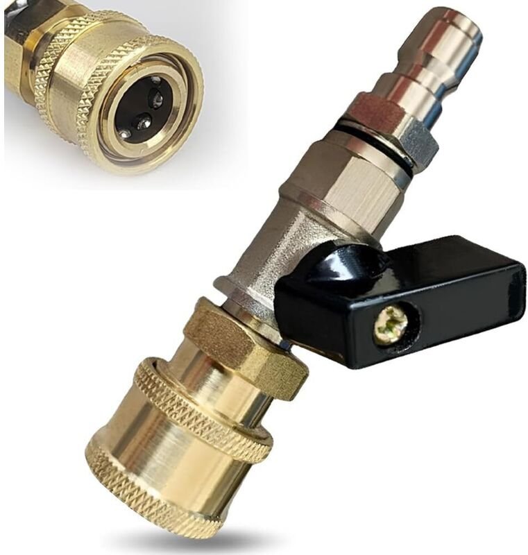 Druckluft-Absperrventil, 1/4"-Druckluftkompressoranschluss, Druckluft-Absperrventil, Schnellanschluss-Druckluftanschluss...