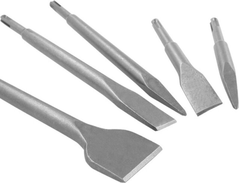 5-teiliger SDS-Plus-Meißelsatz für Beton, Fliesen, Stein und Mauerwerk 40CR Flachmeißel für Fliesenleger, für Bohrhammer...