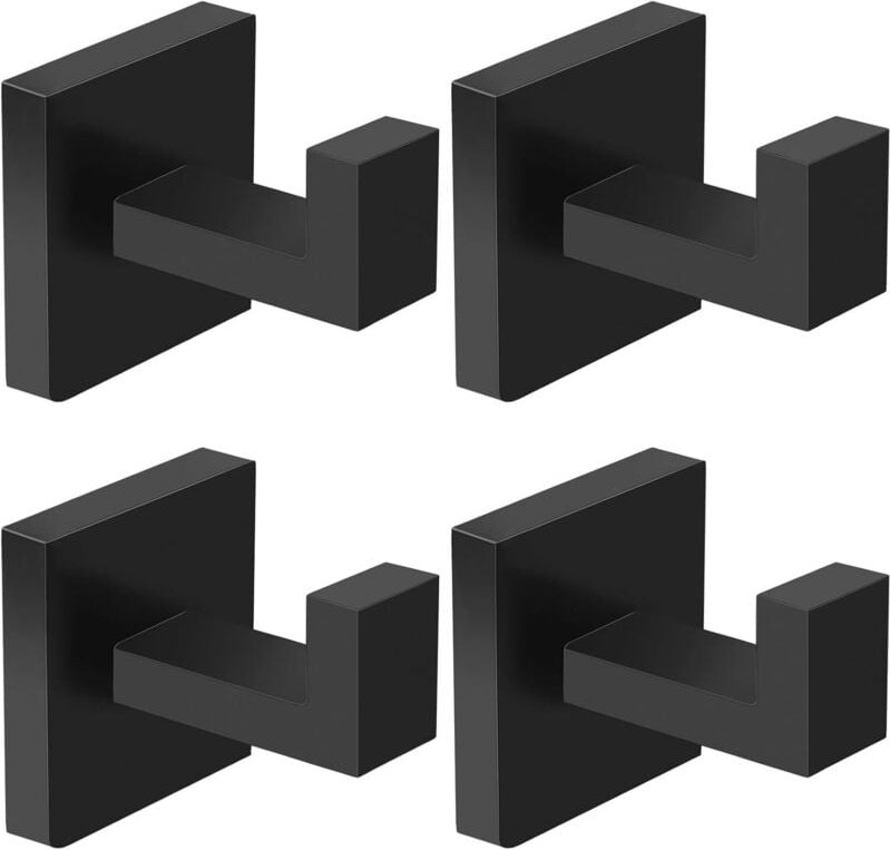 4er-Pack Handtuchhaken, robuster Edelstahl, für Badezimmer, Wohnzimmer, Schlafzimmer, Küche, Schrank, Bademantelhaken, B...