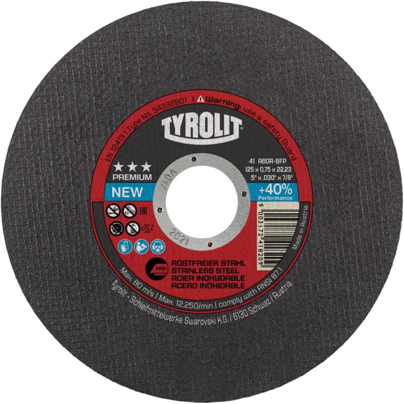 Thumbnail - Tyrolit - Trennscheibe premium super schmal, Scheiben-Ø: 125 mm, 563111 125