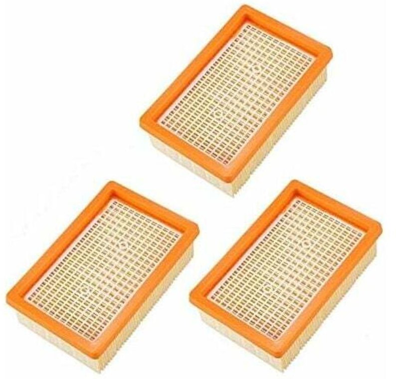 3er-Pack Ersatzfilter für Kärcher Staubsauger, plissiert, flach, MV4, MV5, MV6, WD4, WD5, WD6 P, Premium, WD5