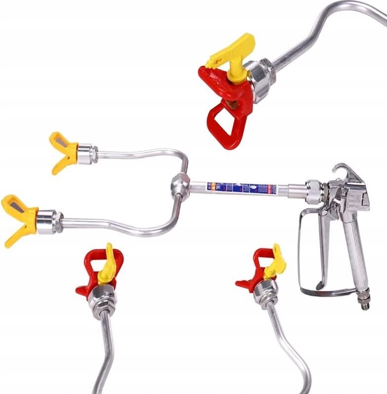 Rosfix TwinSpray SteelPro 7/8 – Doppellanze für Airless-Spritzgeräte Edelstahl, 7/8" Gewinde Düsenabdeckungen, leicht mo...