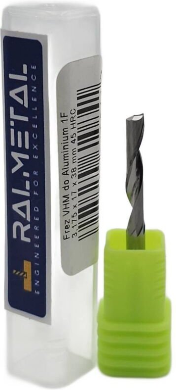 Vollhartmetall-Fräser, 1 Schneide, für Aluminium, 3,175 x 17 x 38 mm