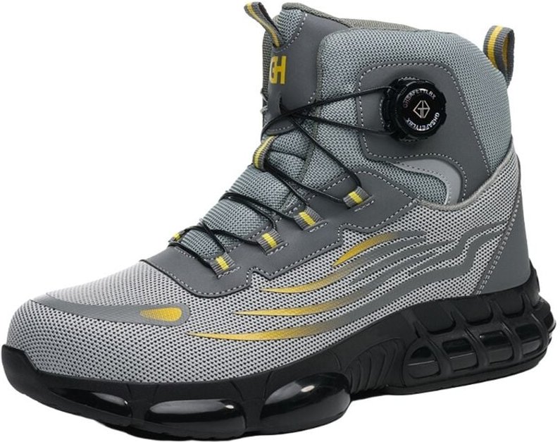 Sicherheitsschuhe mit Stahlkappe, rutschfeste Herren-Arbeitsschuhe mit Gummisohle, leichte und atmungsaktive Sicherheits...