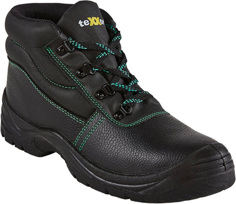 teXXor® S3-Sicherheitsschnürstiefel PARIS schwarz/grün 632139 Gr.39