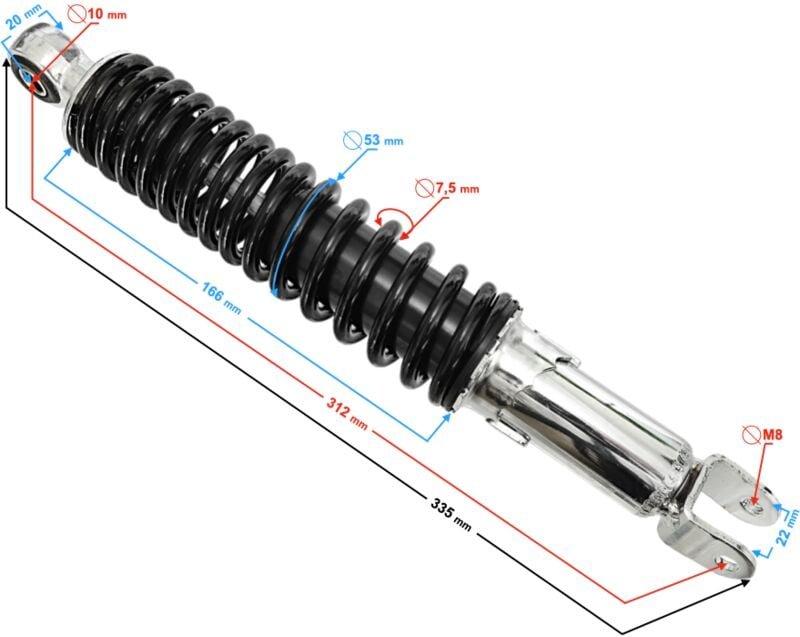 Falcon E4 Stoßdämpfer hinten