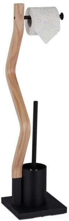 Wc stuhl aus stahl amp holzoptik