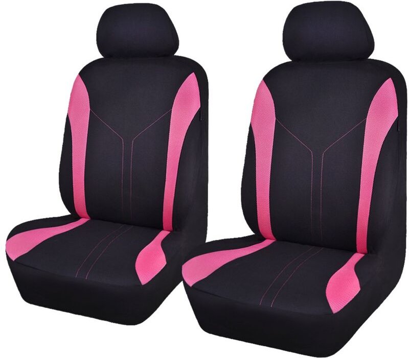 Memkey - Universal Fashion Mesh Autositzbezüge (2 Fronten, Schwarz Rosa) npterbl
