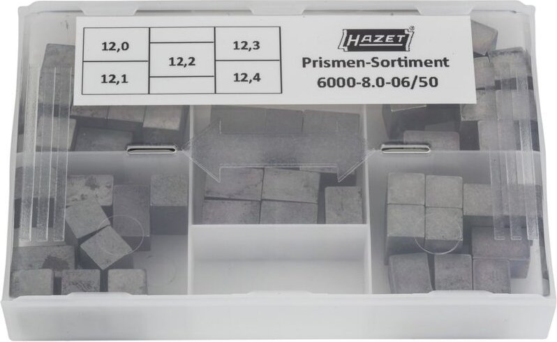 Prismen-Sortiment 12,0 / 12,1 / 12,2 / 12,3 / 12,4 mm, 6000-8.0-06/50 - Hazet
