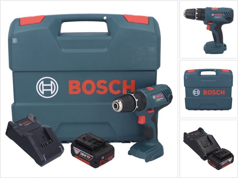 Bosch GSB 18V-21 Akku Schlagbohrschrauber 18 V 55 Nm + 1x Akku 5,0 Ah + Ladegerät + L-Case