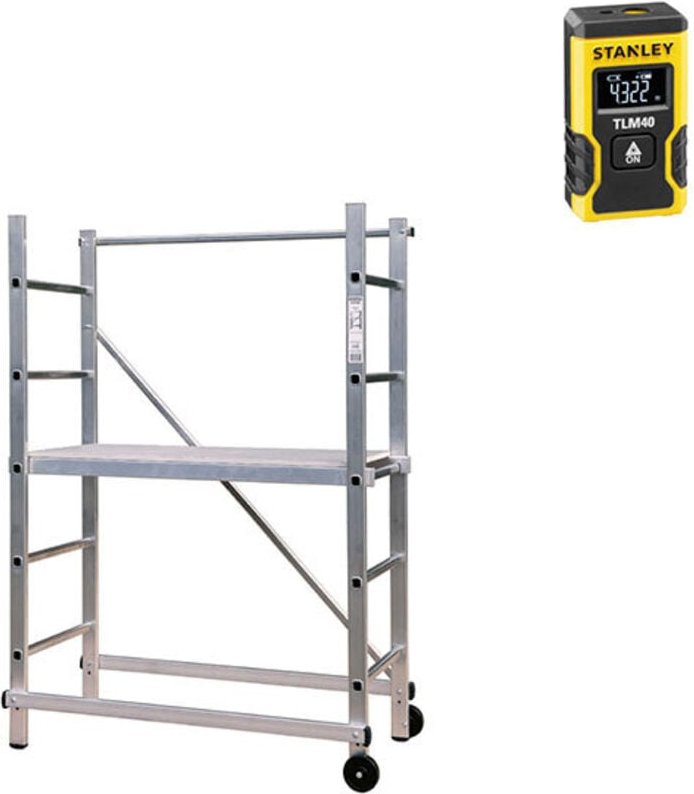 Gerüst für Innenräume: Arbeitshöhe 2.87m maxi + Laser - 342800-LASER