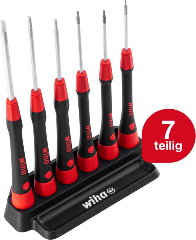Thumbnail - Wiha Feinschraubendreher Set PicoFinish® (42992) 7-tlg. Innensechskant I Präzisionsschraubendreher mit Halter I Uhrmache...