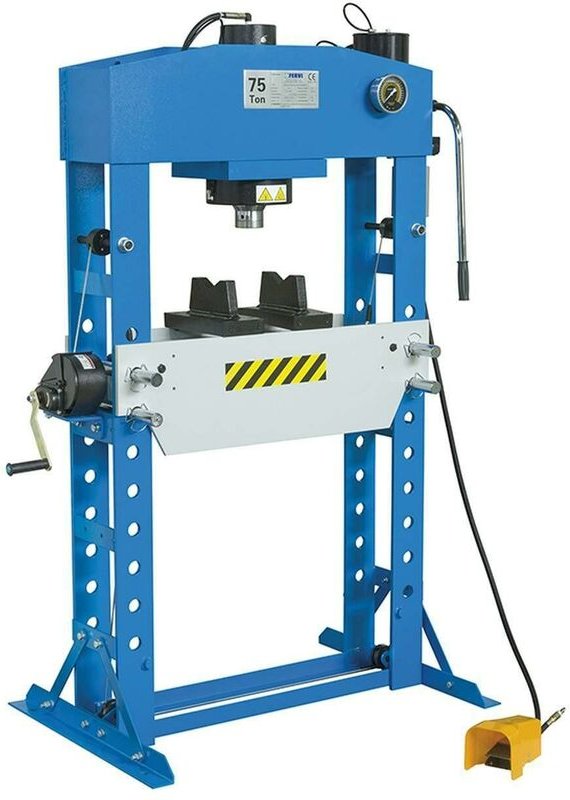 Pneumatisch Hydraulikpresse Manuelle 75 Tonnen Werkstattpresse Fervi P001/75