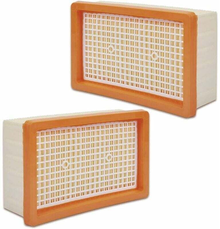 2er-Set Flachfaltenfilter kompatibel mit Kärcher Mehrzweckstaubsaugern MV4 / MV5 / MV6 / WD4 / WD5 / WD6.