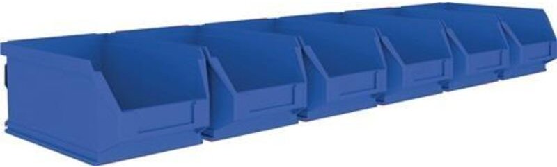 Sichtlagerkastenset H75xB602xT180mm STA verz.m.Sichtlagerk.6xMK5 blau