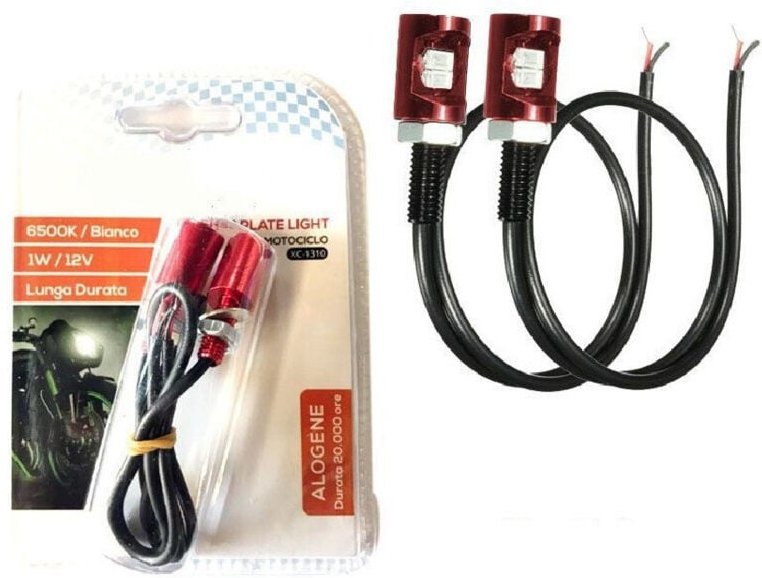 Trade Shop Traesio - Trade Shop - kit 2PZ led light alogene für targa motociclo light bianca 6500K 1W XC-1310 -