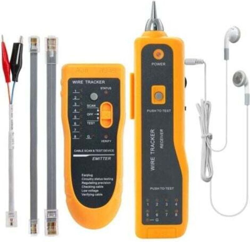 Unterirdischer Kabelsucher, Kabeltester, mit Kopfhörer zur Ortung von Drähten und Kabeln