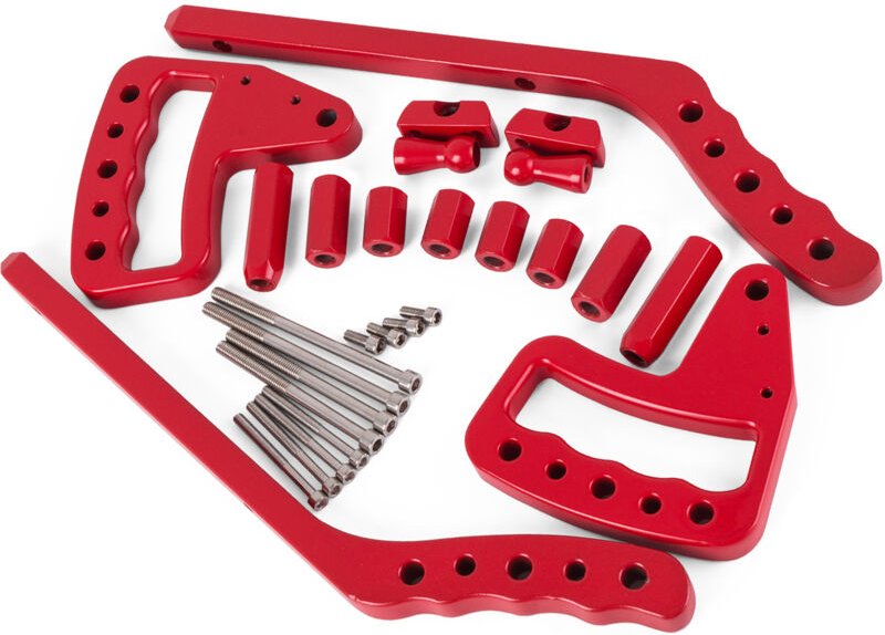 Mophorn - vevor Upgraded Red Front & Rear Grab Bar Handles 2007-2017 Jeep Wrangler jk New