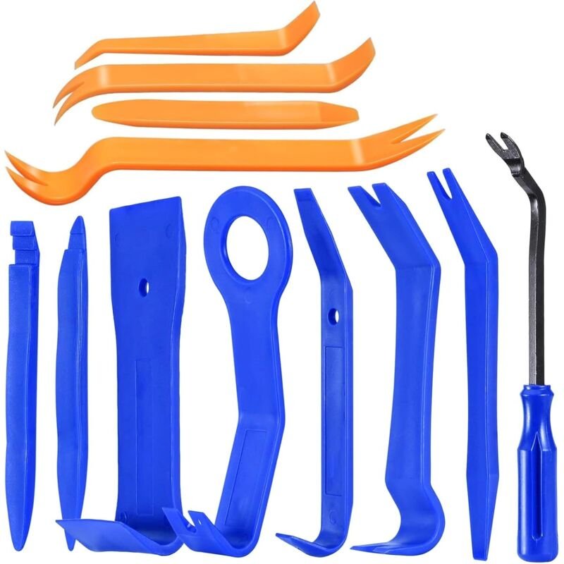 12 Stück Automobilmechaniker-Werkzeuge – Demontagewerkzeug-Set für Verkleidungen, Kunststoffgriffwerkzeuge für Autorepar...