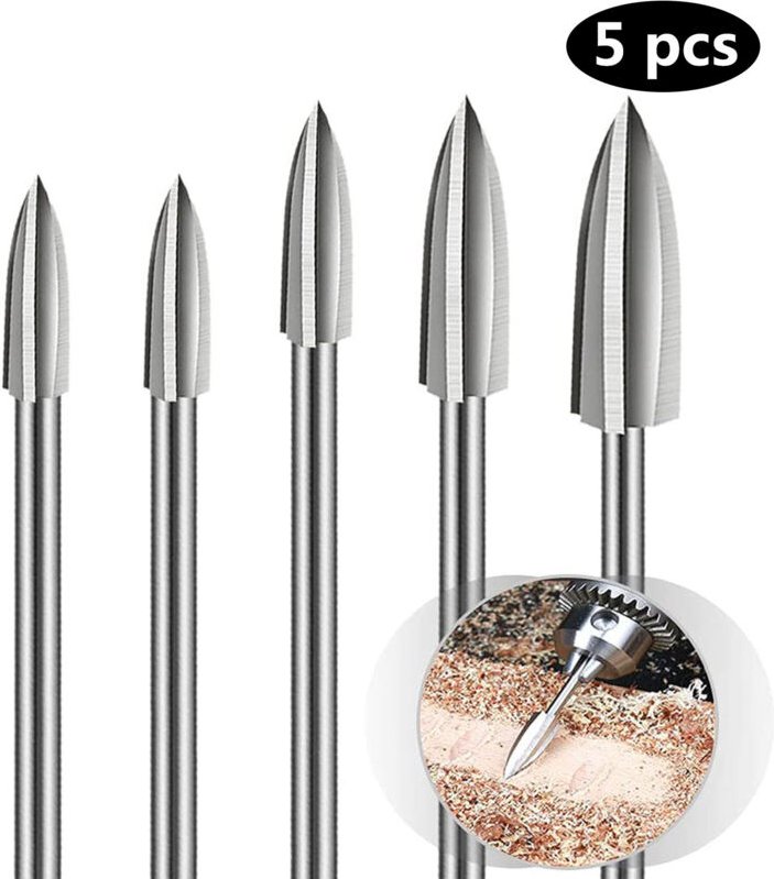 Holzschnitzwerkzeuge, Gravier- und Rotationsschneider für die Holzschnitzerei, Doppelschneid-Rotationsschneider aus Wolf...