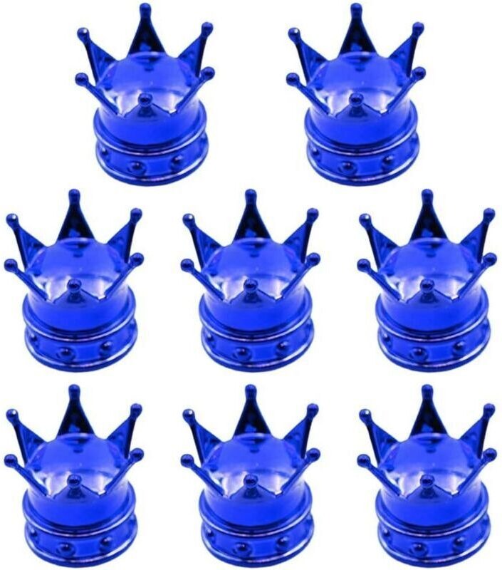 Set mit 8 Kronenventilen für Autos, SUVs und Motorräder – Metallkern mit Dichtungen, kompatibel mit Reifenventilschäften...