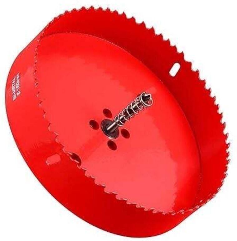 160-mm-Lochsäge, HSS M42 Bimetall-Schnellarbeitsstahl, Lochsäge mit Sechskantschaft und Bohrer für Holz, Gipskarton und ...