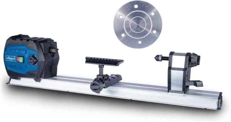 Scheppach - Drechselmaschine DM600VARIO Werkstücke 600mm 4-Zack-Körnerspitze inkl. Planscheibe
